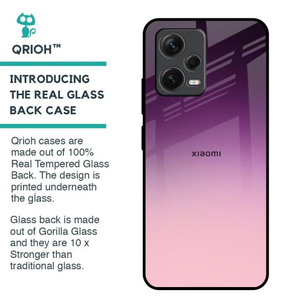 Purple Gradient Glass case for Redmi Note 12 5G For Sale