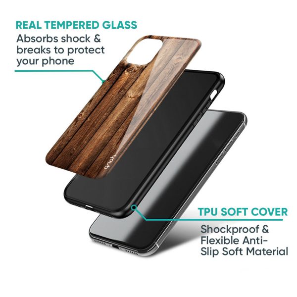 Timber Printed Glass Case for Redmi Note 12 5G Online Sale