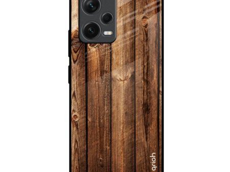 Timber Printed Glass Case for Redmi Note 12 5G Online Sale