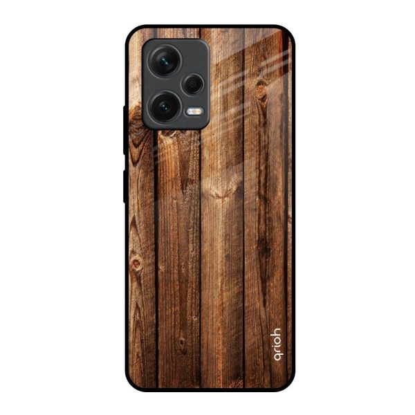 Timber Printed Glass Case for Redmi Note 12 5G Online Sale