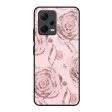 Shimmer Roses Glass case for Redmi Note 12 5G Online Sale