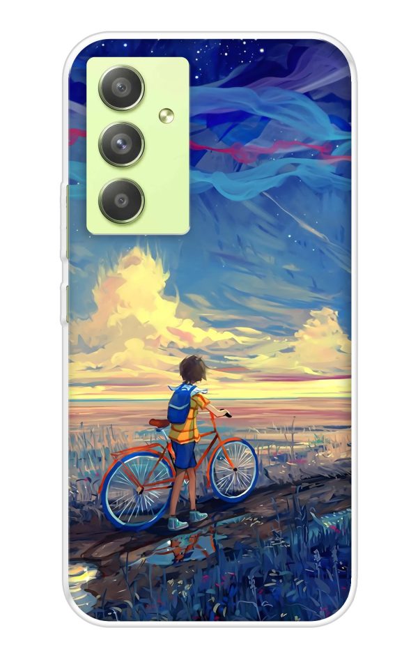 Riding Bicycle to Dreamland Soft Cover for Samsung Galaxy A54 5G Online Hot Sale