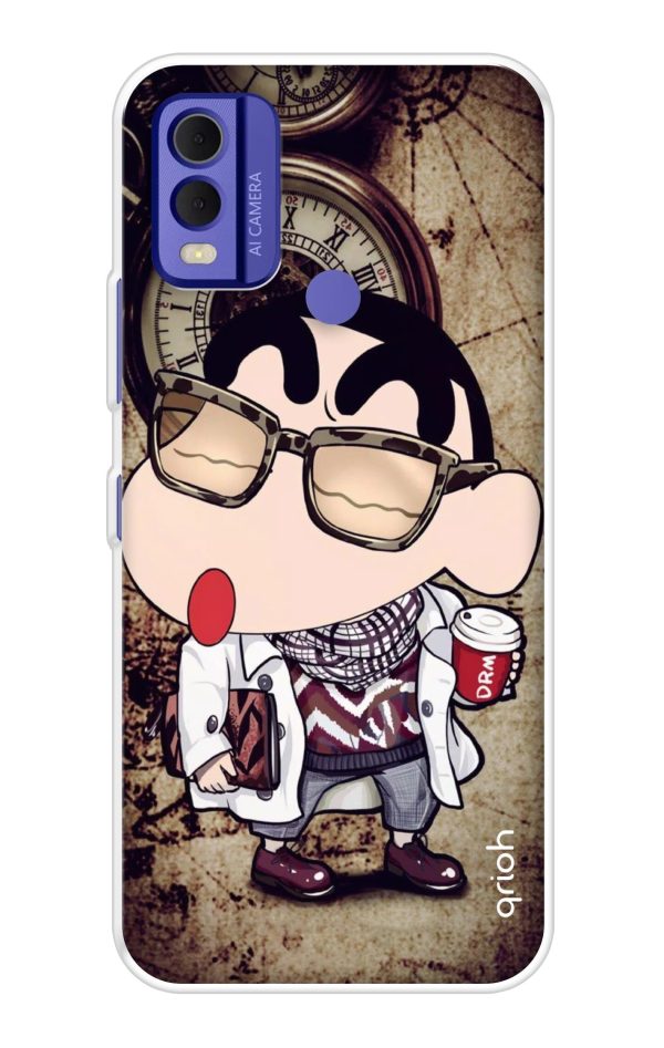 Nerdy Shinchan Soft Cover for Nokia C22 Online