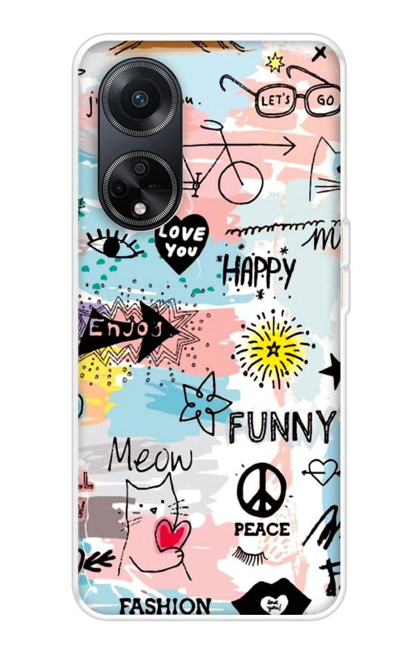 Happy Doodle Soft Cover for Oppo F23 5G Online