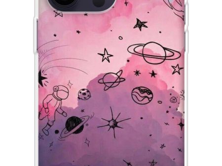 Space Doodles Art Soft Cover For iPhone 14 Pro Max For Cheap