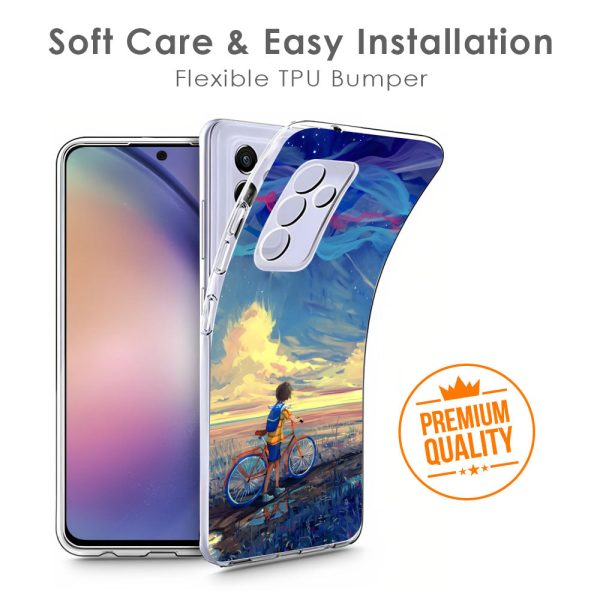 Riding Bicycle to Dreamland Soft Cover for Samsung Galaxy A54 5G Online Hot Sale