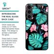 Tropical Leaves & Pink Flowers Glass Case for Samsung Galaxy S23 Plus 5G Discount