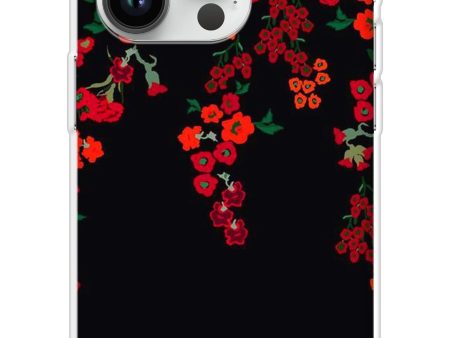 Floral Deco Soft Cover For iPhone 14 Pro Online now