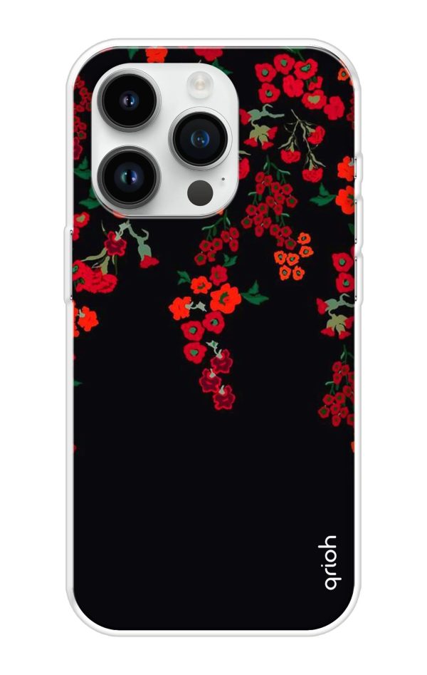 Floral Deco Soft Cover For iPhone 14 Pro Online now