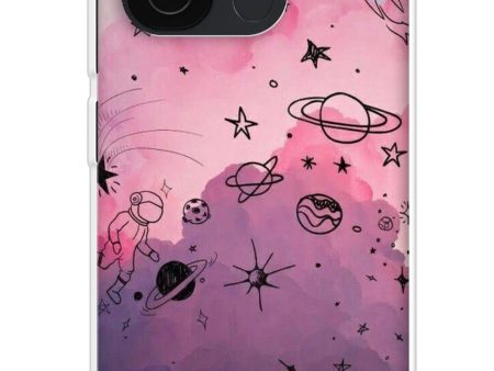 Space Doodles Art Soft Cover For Redmi 12C Fashion