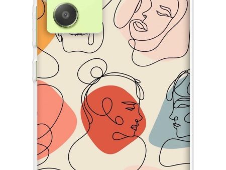 Abstract Faces Soft Cover for Samsung Galaxy A54 5G Fashion