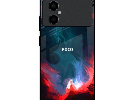 Brush Art Glass Case For Poco M4 5G on Sale