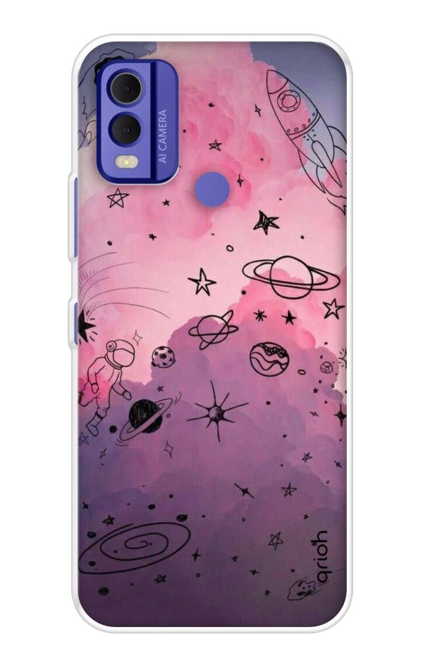 Space Doodles Art Soft Cover For Nokia C22 Discount