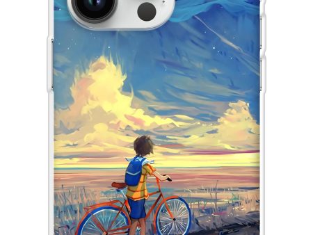 Riding Bicycle to Dreamland Soft Cover for iPhone 14 Pro For Cheap