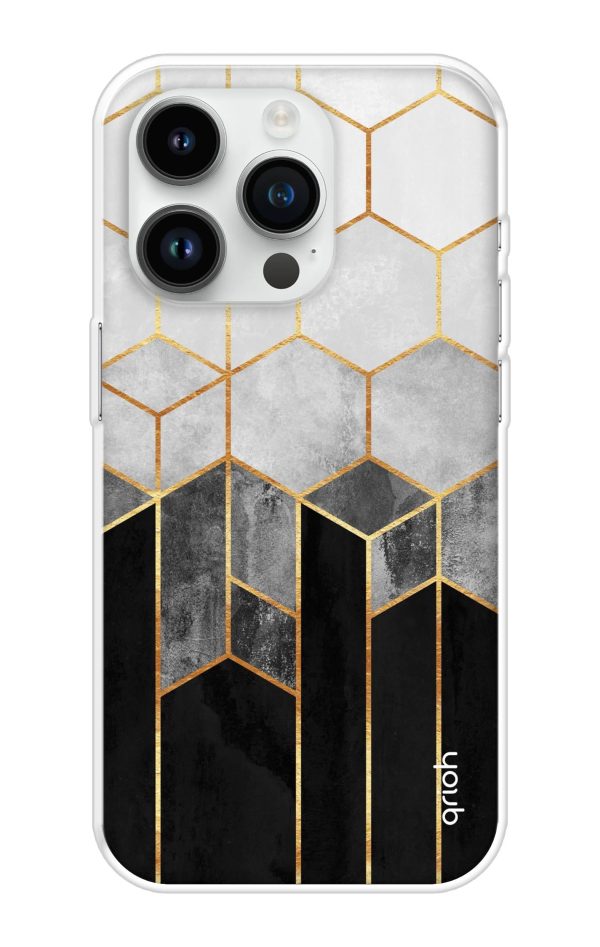 Hexagonal Pattern Soft Cover for iPhone 14 Pro Hot on Sale