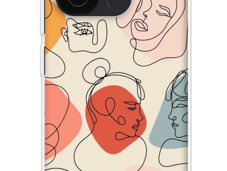 Abstract Faces Soft Cover for Redmi 12C For Sale