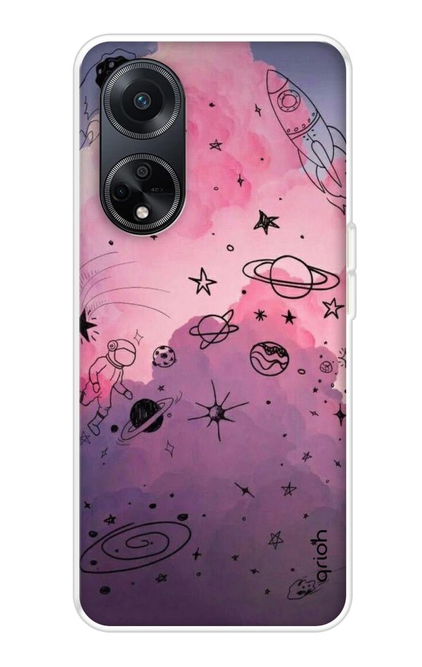 Space Doodles Art Soft Cover For Oppo F23 5G Online Hot Sale