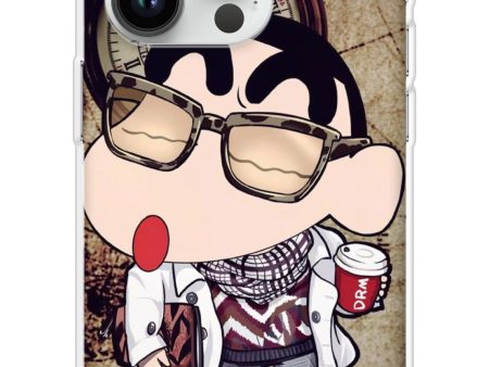 Nerdy Shinchan Soft Cover for iPhone 14 Pro Online now